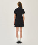 W LACE DETAIL SWEAT SHORTS IN NAVY image 5