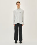 CLASSIC LOGO LINEN SHIRT IN WHITE image 11