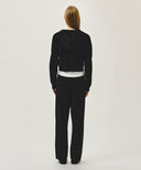 W CLASSIC LOGO KNIT PANTS IN BLACK image 5