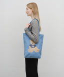 DOODLE BEAR ECO BAG IN BLUE image 5