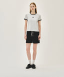 W CLASSIC LOGO RINGER TEE IN WHT/ RED image 5