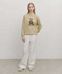 DOODLE BEAR SWEATSHIRT IN BEIGE image 5
