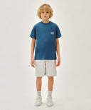 KIDS DOODLE CLASSIC LOGO POCKET POINT TEE IN BLUE image 5