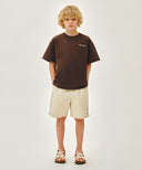 KIDS BACK GRAPHIC OVERSIZED TEE IN BROWN image 5