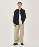 CLASSIC LOGO LINEN SHIRT IN NAVY image 5