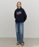 VINTAGE STAMP GRAPHIC HOODIE (BRUSHED) IN NAVY image 5