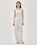 W LACE DETAIL SLEEVELESS IN WHITE image 5