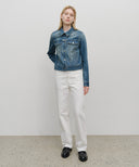 W DENIM TRUCKER JACKET IN BLUE image 5