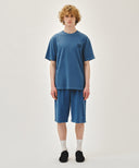 DRAWING LOGO DYEING TEE IN BLUE image 5