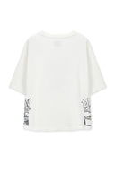 VINTAGE GRAFFITI ARTWORK TOP IN WHITE image 2