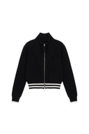SPELL POINT STRIPE KNIT CARDIGAN IN BLACK image 8
