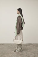 FAUX LEATHER HOODY CROP JUMPER IN BROWN image 7