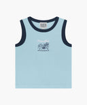KIDS WAFFLE RINGER SLEEVELESS IN LIGHT BLUE image 6