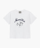 W LEMON GRAPHIC SLIM CROP TEE IN WHITE image 6