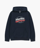 VINTAGE STAMP GRAPHIC HOODIE (BRUSHED) IN NAVY image 6