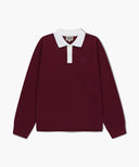 MARITHÉ SPORT COLLAR LONG SLEEVE IN BURGUNDY image 6
