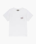 KIDS DOODLE CLASSIC LOGO POCKET POINT TEE IN WHITE image 6