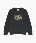 KIDS FLOWER BEAR CLASSIC LOGO REGEN SWEATSHIRT IN CHARCOAL GREY image 6