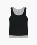 W LAYERED SLEEVELESS IN BLACK image 6