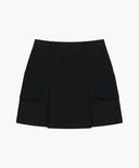 W COTTON CARGO MINI SKIRT IN BLACK image 9