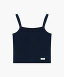 W BASIC STRING CROP SLEEVELESS IN NAVY image 6