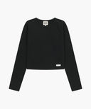 W BASIC CROP LONG SLEEVE IN WHITE image 6