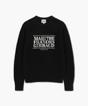 BOUCLE CLASSIC LOGO KNIT PULLOVER IN BLACK image 9