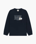 DOODLE CLASSIC LOGO LONG SLEEVE TEE IN NAVY image 6