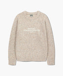LETTERING LOGO KNIT PULLOVER IN BEIGE image 6