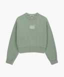 W SMALL CLASSIC LOGO CROP SWEATSHIRT IN MINT GREY image 6
