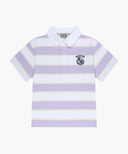 KIDS MULTI STRIPE COLLAR TEE IN LIGHT PURPLE image 6