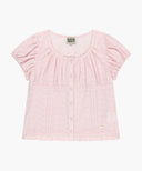 W PUFF SLEEVE LACE SHIRT IN LIGHT PINK image 6