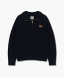 HALF NECK ZIPUP KNIT IN NAVY image 6