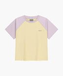 W SMALL REGULAR LOGO RAGLAN CROP TEE IN LIGHT PURPLE image 6