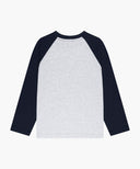 KIDS BEAR RAGLAN LONG SLEEVE TEE IN NAVY image 6