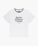 KIDS NECK POINT LETTERING TEE IN WHITE image 6