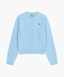 W CABLE KNIT CARDIGAN IN LIGHT PINK image 5