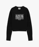W CLASSIC LOGO CROP KNIT IN BLACK image 6
