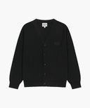 SMALL CLASSIC LOGO V-NECK KNIT CARDIGAN IN BLACK image 6