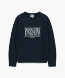 CLASSIC LOGO KNIT PULLOVER IN NAVY image 6