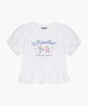 KIDS W BALLOON SLEEVE PEPLUM TEE IN WHITE image 6