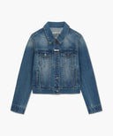 W DENIM TRUCKER JACKET IN BLUE image 6