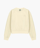 W LACE DETAIL CROP SWEATSHIRT IN IVORY image 6