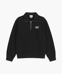 SMALL CLASSIC LOGO HALF ZIPUP SWEATSHIRT IN BLACK image 6