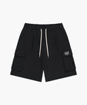 CLASSIC LOGO CARGO SWEAT SHORTS IN BLACK image 6