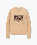 BOUCLE CLASSIC LOGO KNIT PULLOVER IN ECRU image 6