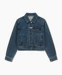 W DENIM TUCK DETAIL JACKET IN LIGHT BLUE image 6