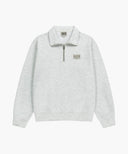 SMALL CLASSIC LOGO HALF ZIPUP SWEATSHIRT IN LIGHT HEATHER GREY image 6