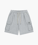 CLASSIC LOGO CARGO SWEAT SHORTS IN HEATHER GREY image 6