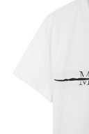 MATIN KIM LOGO CUTTED CROP TOP IN WHITE image 10